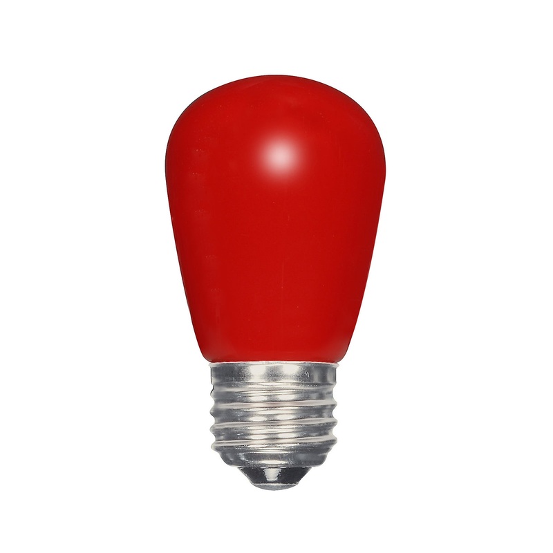Satco S9170 Light Bulb, Ceramic Red