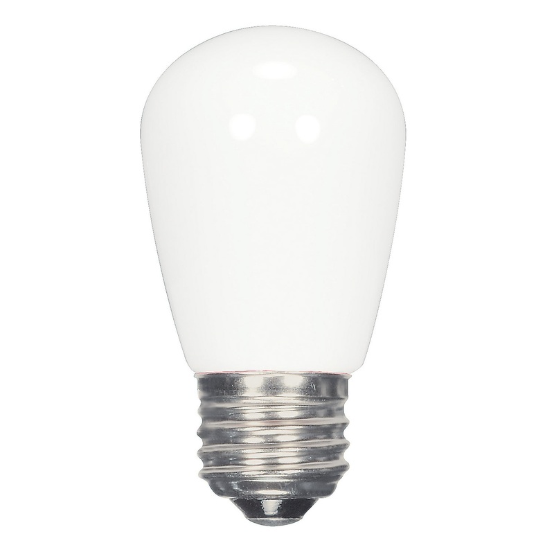 Satco S9175 Light Bulb, Coated White
