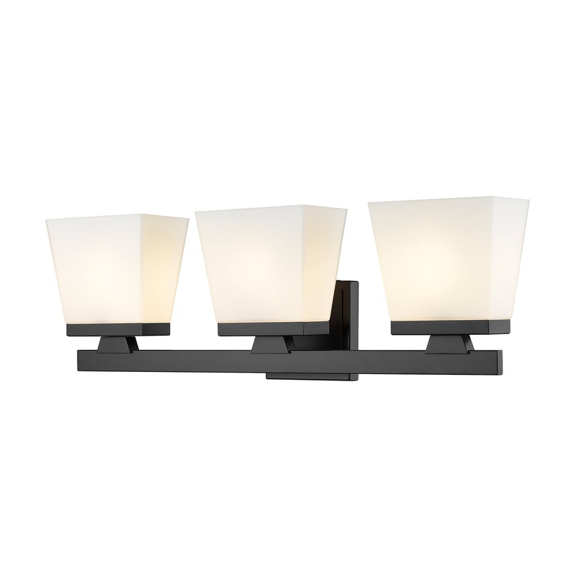 Z-Lite 1937-3V-MB Astor Three Light Vanity, Matte Black
