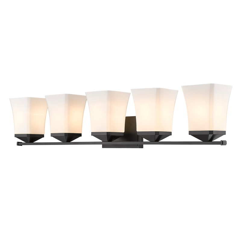 Z-Lite 1939-5V-MB Darcy Five Light Vanity, Matte Black