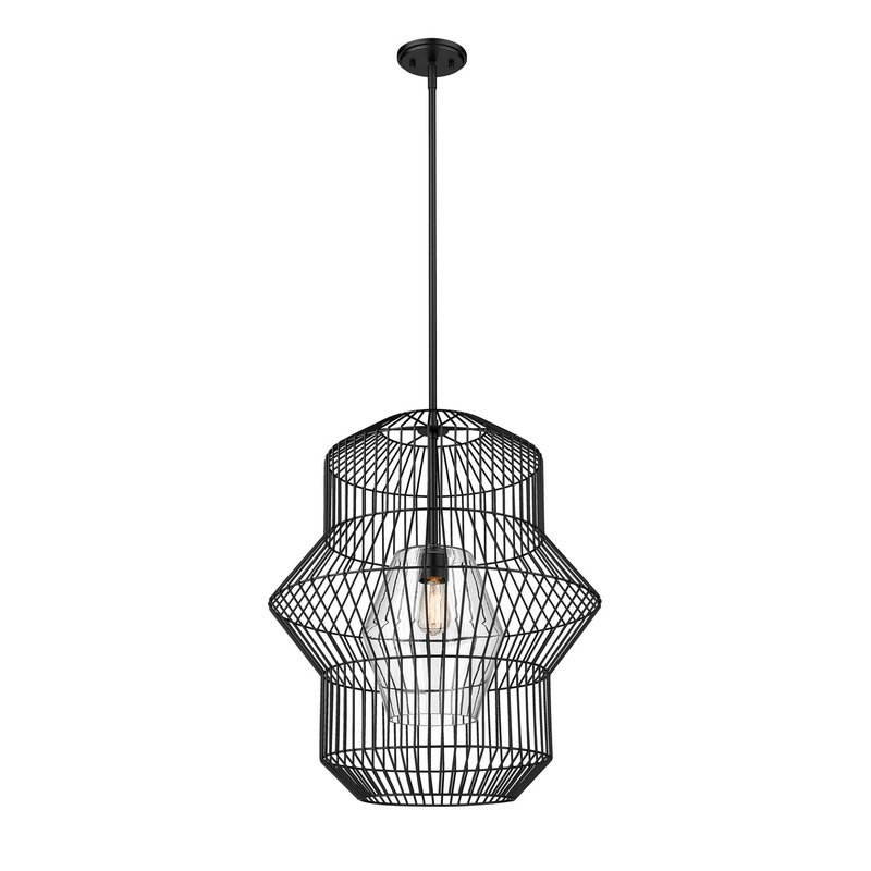 Z-Lite 1941P24-MB Orsay One Light Pendant, Matte Black
