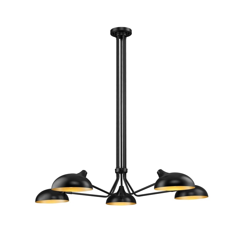 Z-Lite 1942-5MB Bellamy Five Light Pendant, Matte Black