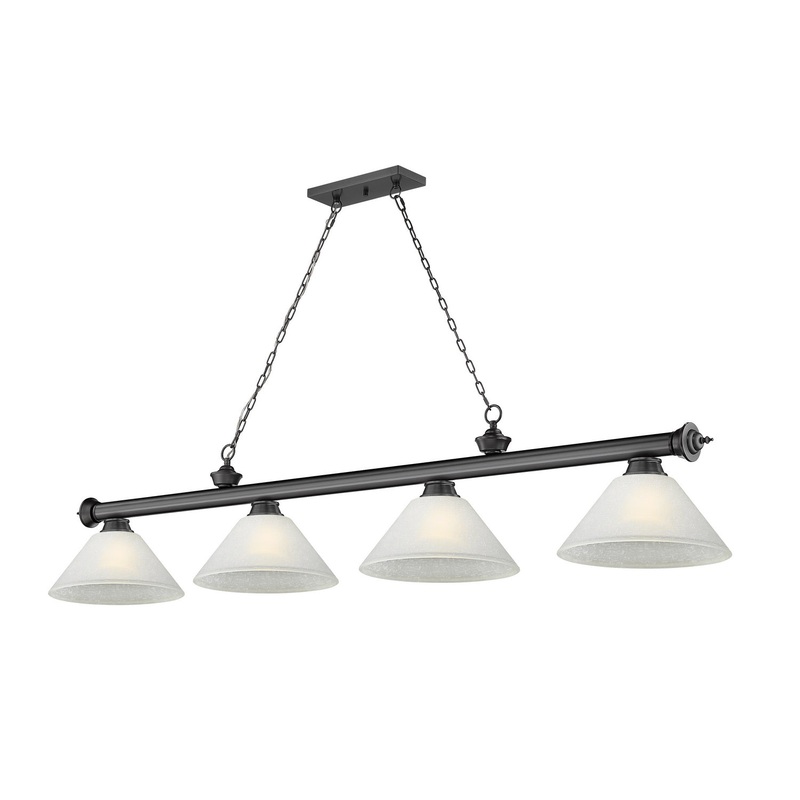Z-Lite 2306-4BP-AWL14 Cordon Four Light Island Pendant, Bronze Plate