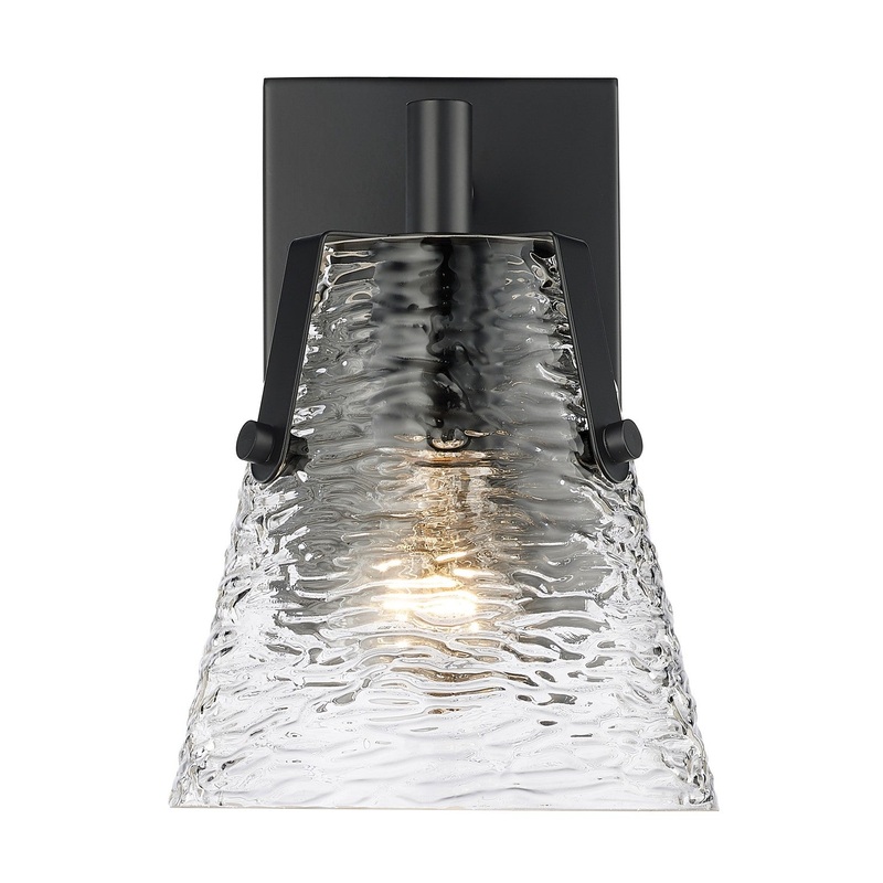 Z-Lite 1101-1S-MB Analia One Light Wall Sconce, Matte Black