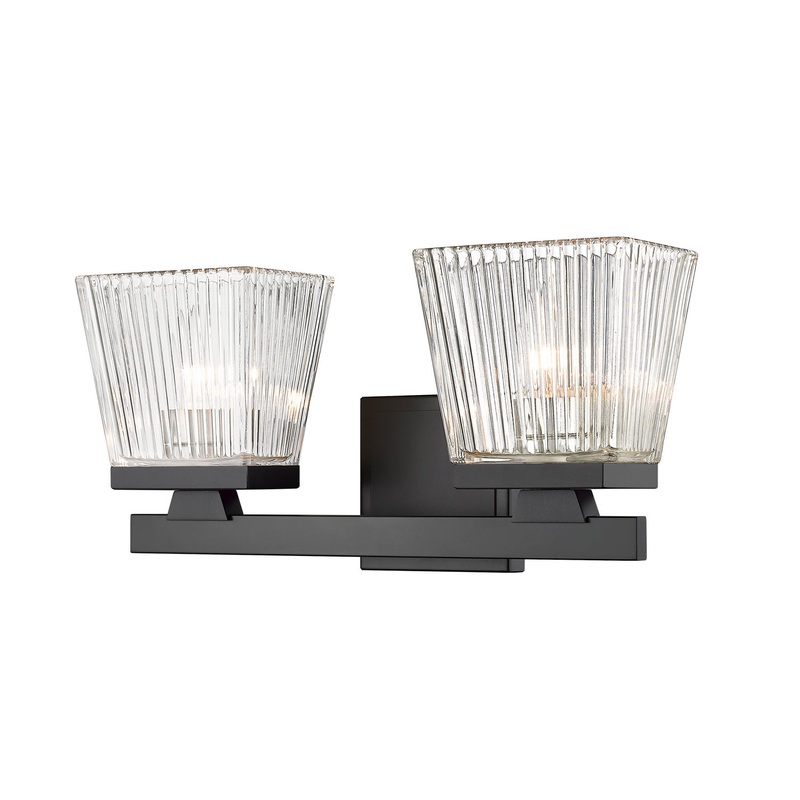 Z-Lite 1936-2V-MB Astor Two Light Vanity, Matte Black