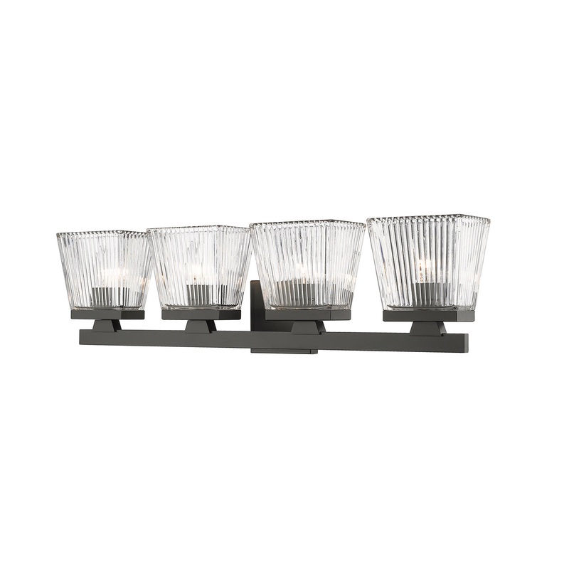 Z-Lite 1936-4V-MB Astor Four Light Vanity, Matte Black
