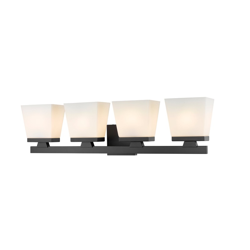 Z-Lite 1937-4V-MB Astor Four Light Vanity, Matte Black