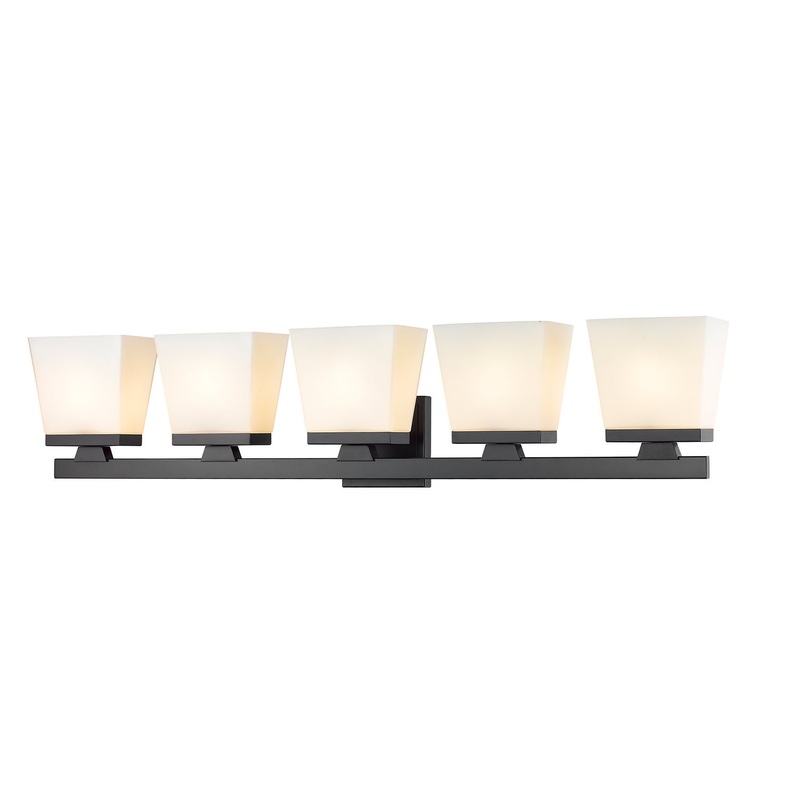 Z-Lite 1937-5V-MB Astor Five Light Vanity, Matte Black
