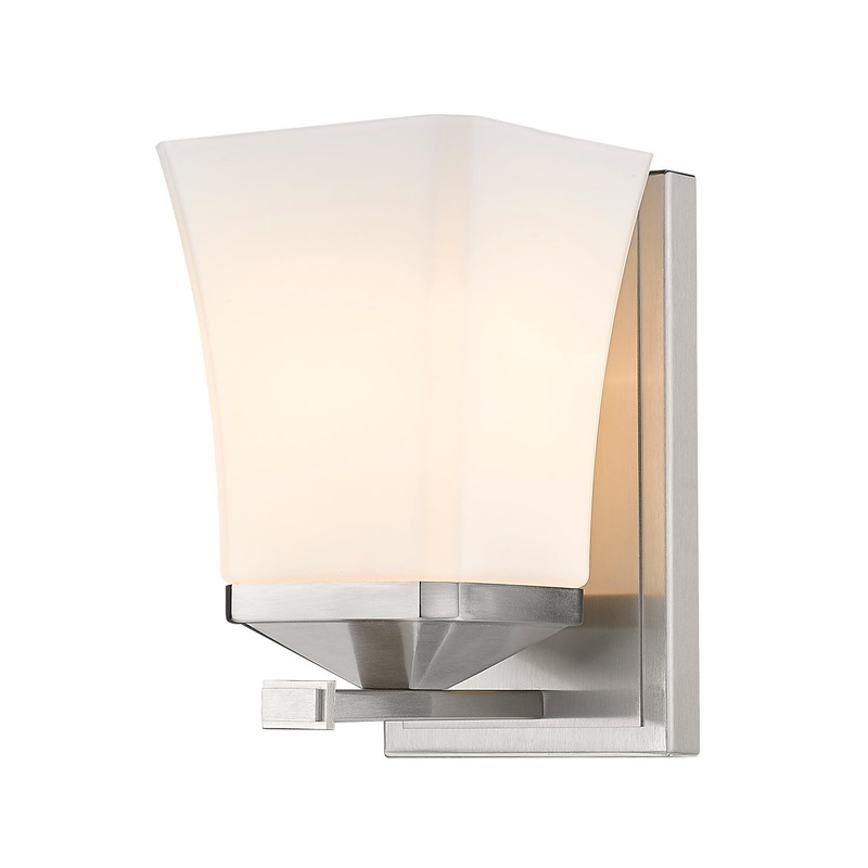 Z-Lite 1939-1S-BN Darcy One Light Wall Sconce, Brushed Nickel