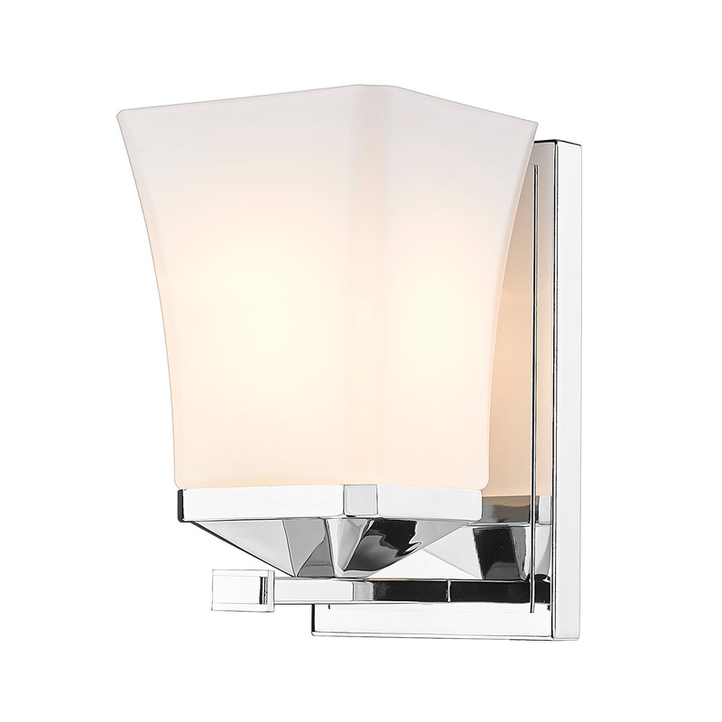 Z-Lite 1939-1S-CH Darcy One Light Wall Sconce, Chrome