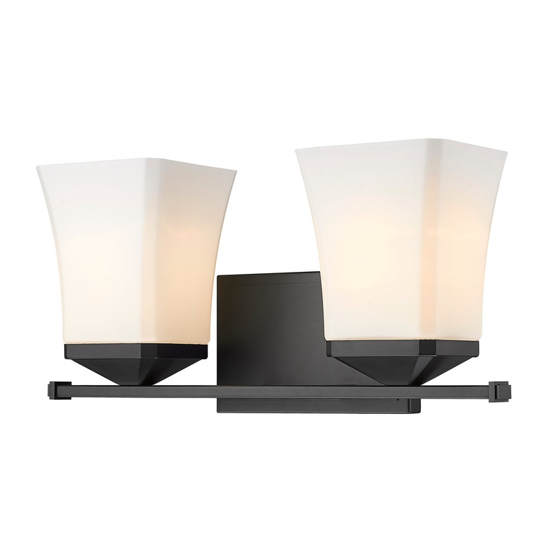 Z-Lite 1939-2V-MB Darcy Two Light Vanity, Matte Black