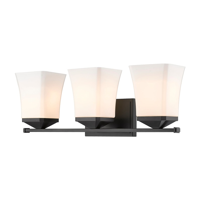 Z-Lite 1939-3V-MB Darcy Three Light Vanity, Matte Black