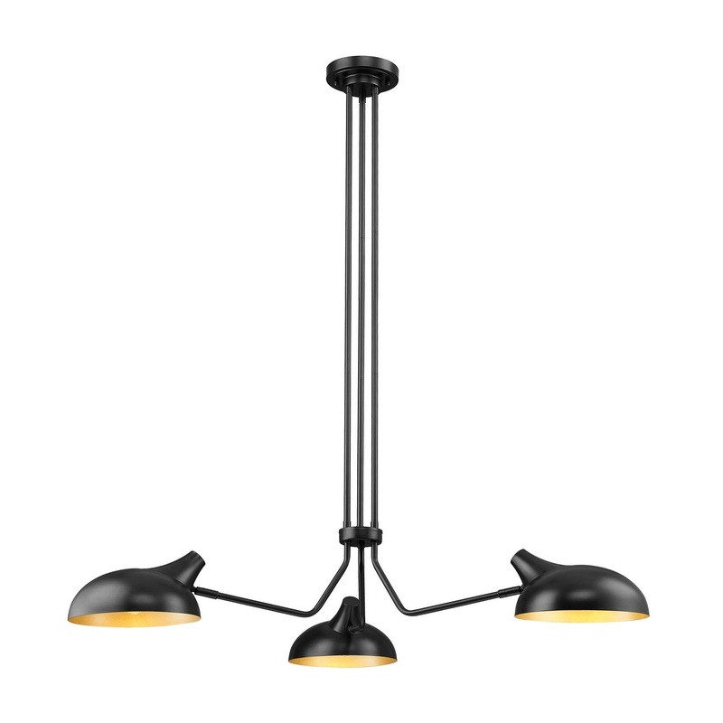 Z-Lite 1942-3MB Bellamy Three Light Pendant, Matte Black