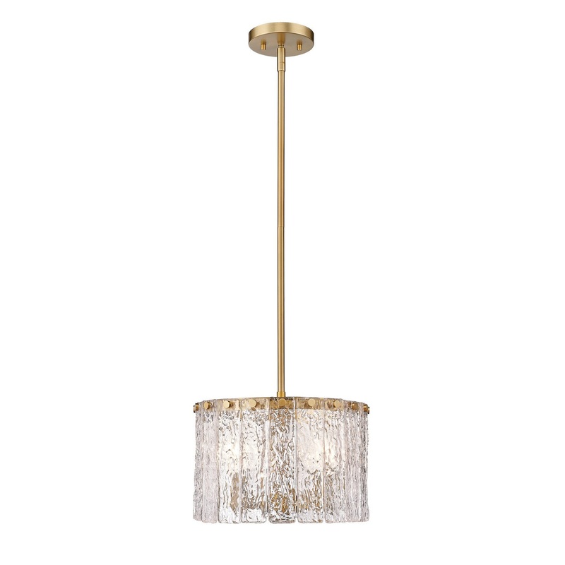 Z-Lite 1943P12-MGLD Glacier Three Light Pendant, Modern Gold