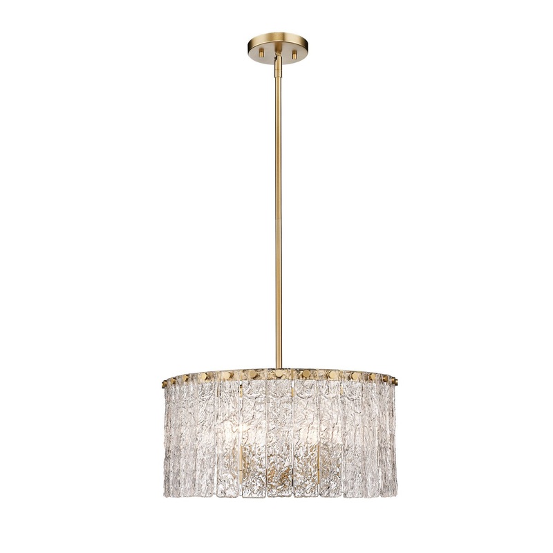 Z-Lite 1943P18-MGLD Glacier Five Light Pendant, Modern Gold