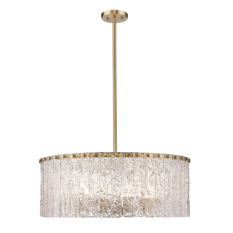 Z-Lite 1943P26-MGLD Glacier Ten Light Pendant, Modern Gold