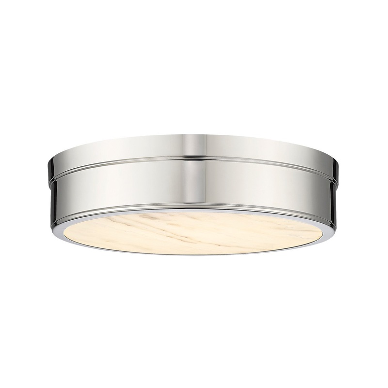 Z-Lite 1944F15-PN-LED Anders LED Flush Mount, Polished Nickel