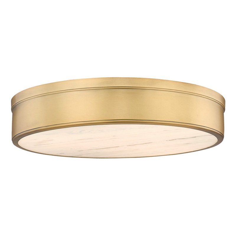 Z-Lite 1944F22-RB-LED Anders LED Flush Mount, Rubbed Brass