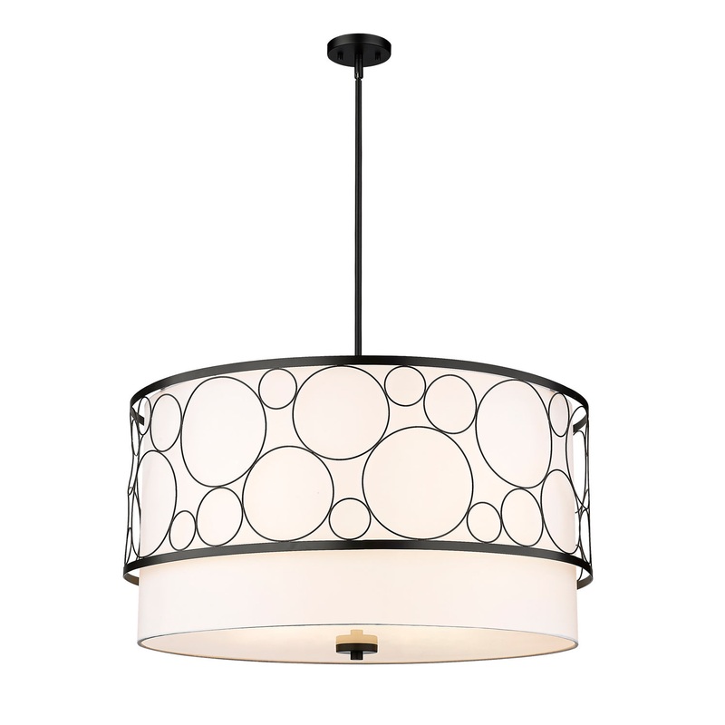 Z-Lite 197-32MB Kendall Five Light Pendant, Matte Black