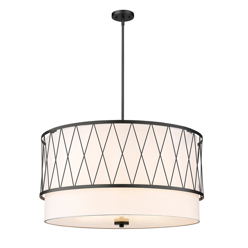 Z-Lite 198-32MB Dalton Five Light Pendant, Matte Black