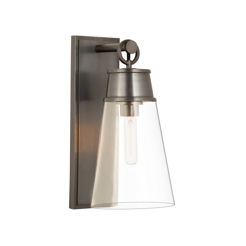 Z-Lite 2300-1SL-BP Wentworth One Light Wall Sconce, Plated Bronze