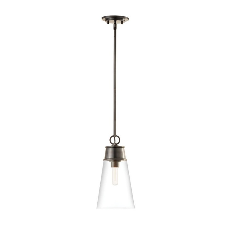 Z-Lite 2300P8-BP Wentworth One Light Pendant, Plated Bronze
