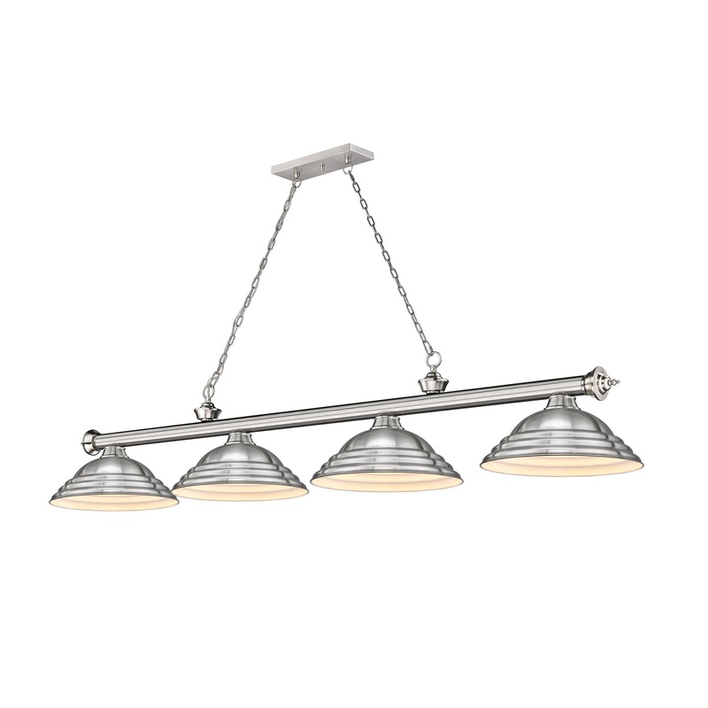 Z-Lite 2306-4BN-SBN Cordon Four Light Island Pendant, Brushed Nickel