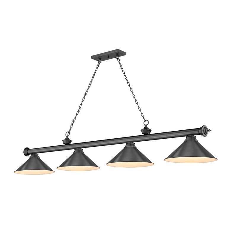 Z-Lite 2306-4BP-BP15 Cordon Four Light Island Pendant, Bronze Plate