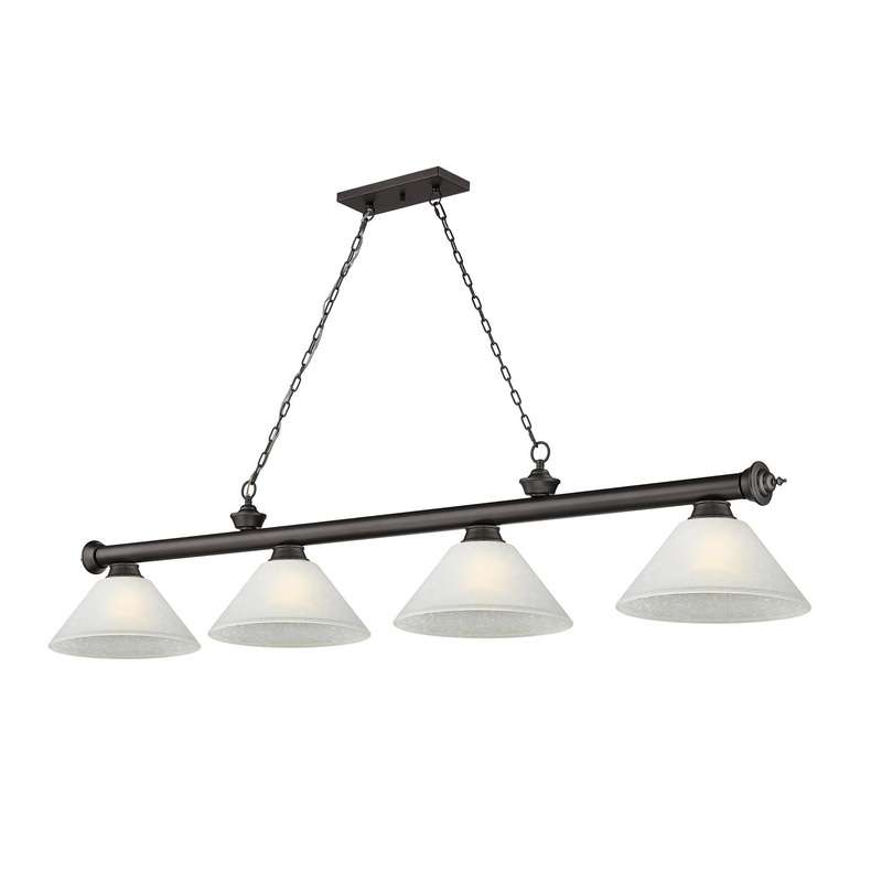 Z-Lite 2306-4BRZ-AWL14 Cordon Four Light Island Pendant, Bronze