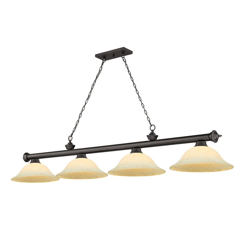 Z-Lite 2306-4BRZ-GM16 Cordon Four Light Island Pendant, Bronze