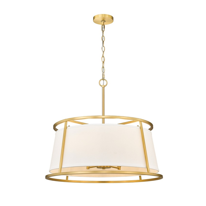 Z-Lite 1935-26RB Lenyx Pendant Six Light Pendant, Rubbed Brass