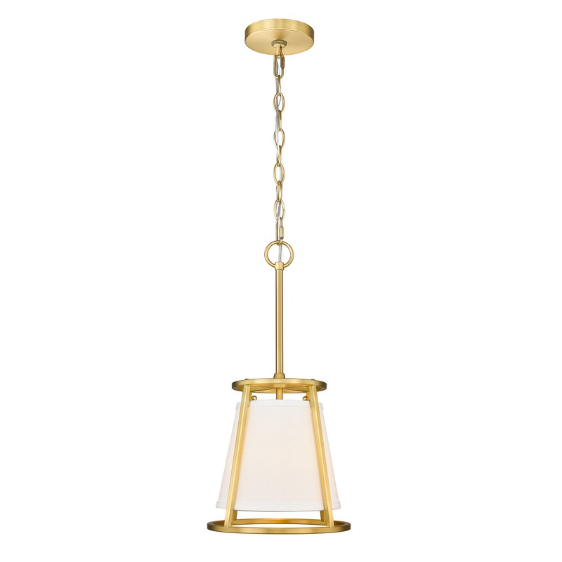 Z-Lite 1935MP-RB Lenyx Pendant One Light Mini Pendant, Rubbed Brass