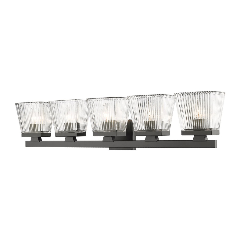 Z-Lite 1936-5V-MB Astor Five Light Vanity, Matte Black