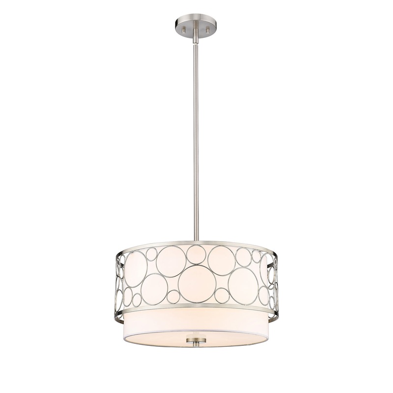 Z-Lite 197-17BN Kendall Three Light Pendant, Brushed Nickel