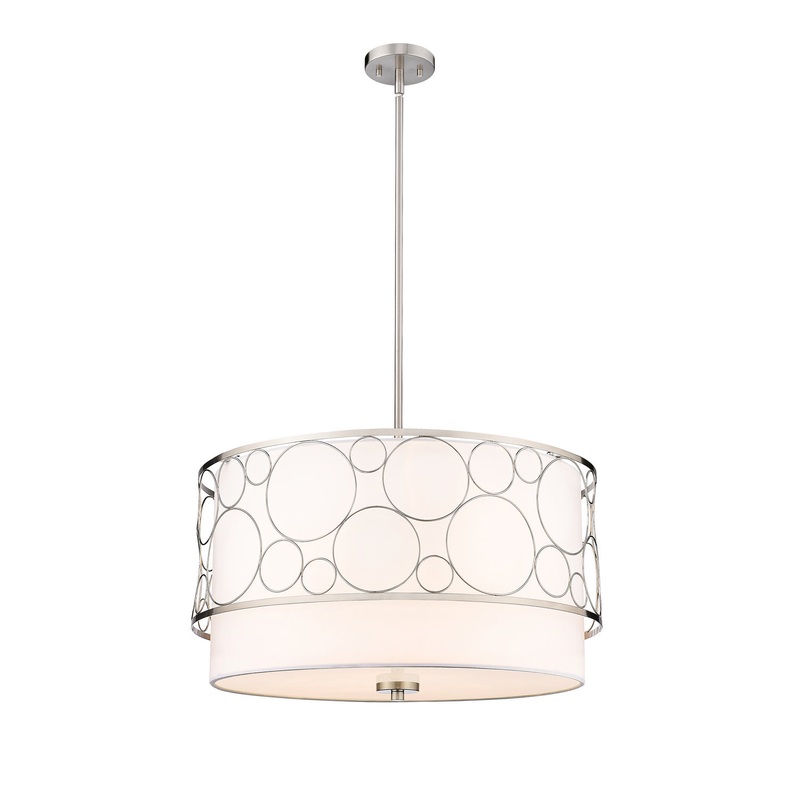 Z-Lite 197-24BN Kendall Four Light Pendant, Brushed Nickel