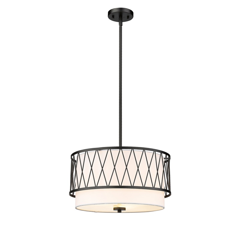 Z-Lite 198-17MB Dalton Three Light Pendant, Matte Black