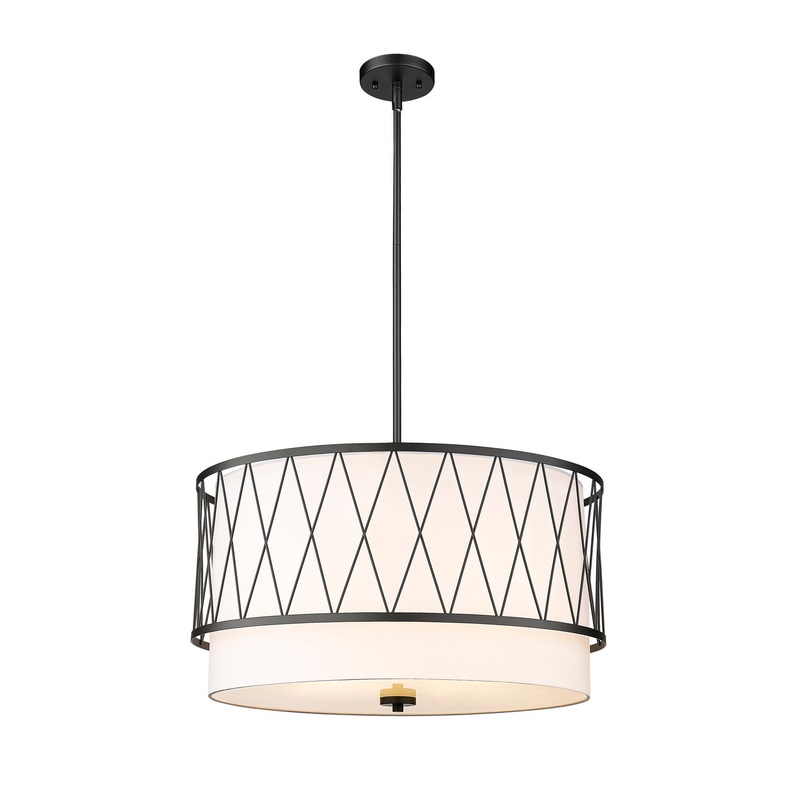 Z-Lite 198-24MB Dalton Four Light Pendant, Matte Black