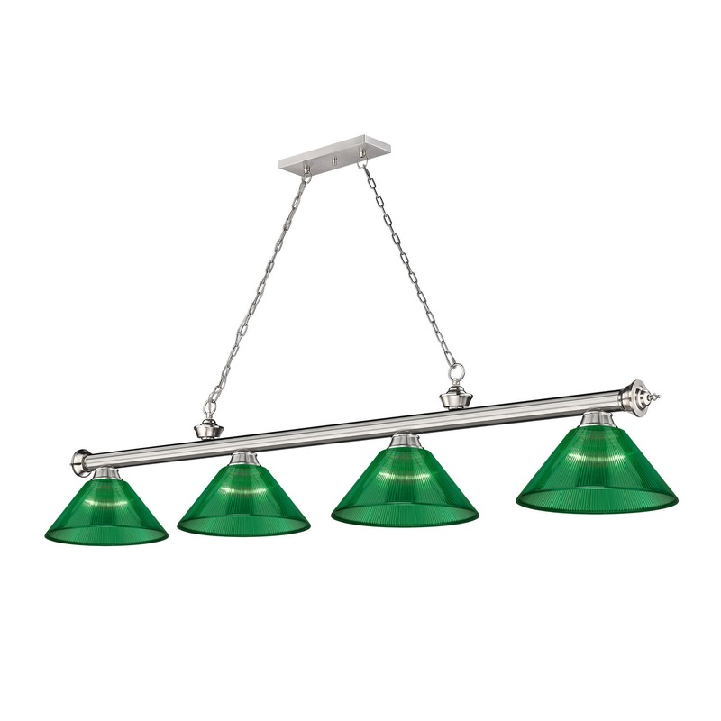 Z-Lite 2306-4BN-ARG Cordon Four Light Island Pendant, Brushed Nickel