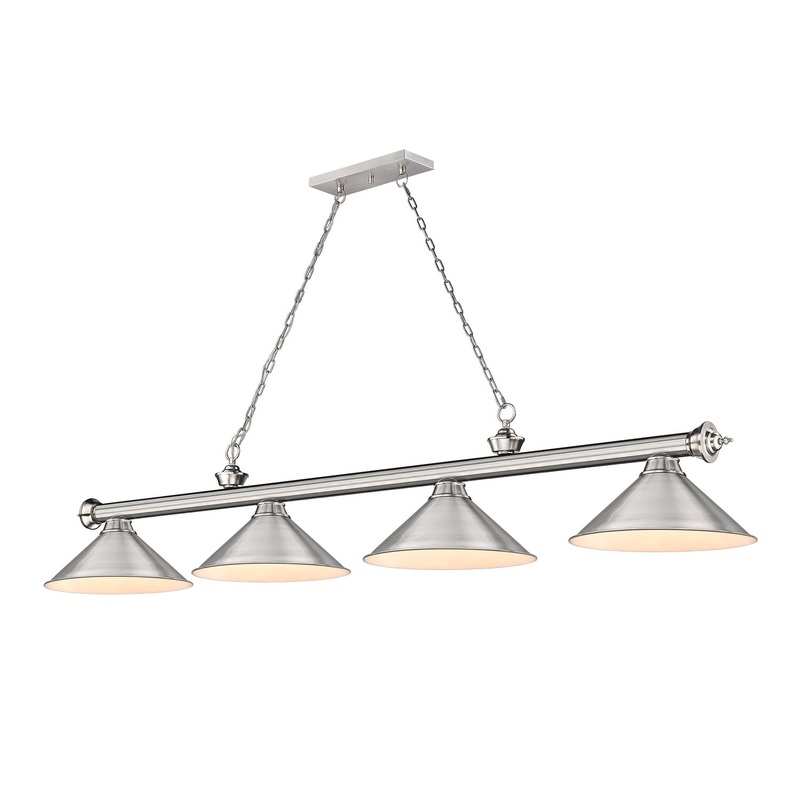 Z-Lite 2306-4BN-BN15 Cordon Four Light Island Pendant, Brushed Nickel