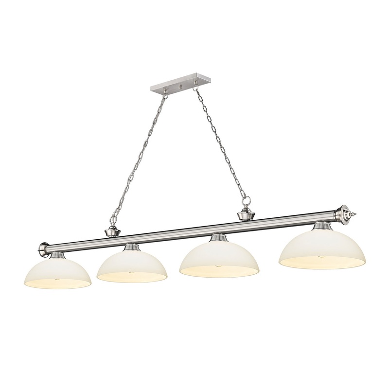 Z-Lite 2306-4BN-DMO14 Cordon Four Light Island Pendant, Brushed Nickel
