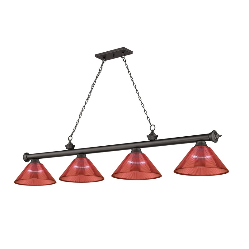 Z-Lite 2306-4BRZ-PRD Cordon Four Light Island Pendant, Bronze