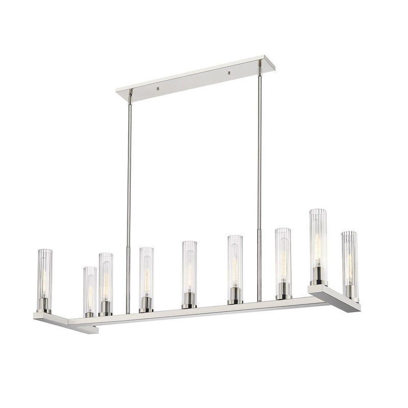 Z-Lite 3031-9L-PN Beau Nine Light Chandelier, Polished Nickel