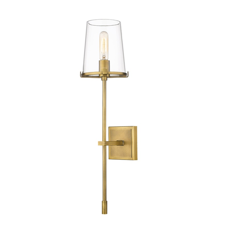 Z-Lite 3032-1S-RB Callista One Light Wall Sconce, Rubbed Brass