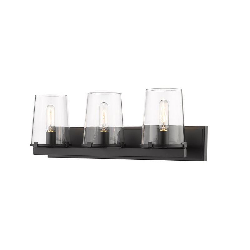 Z-Lite 3032-3V-MB Callista Three Light Vanity, Matte Black