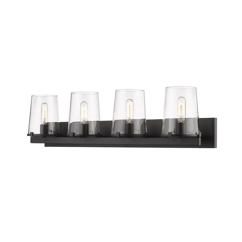 Z-Lite 3032-4V-MB Callista Four Light Vanity, Matte Black