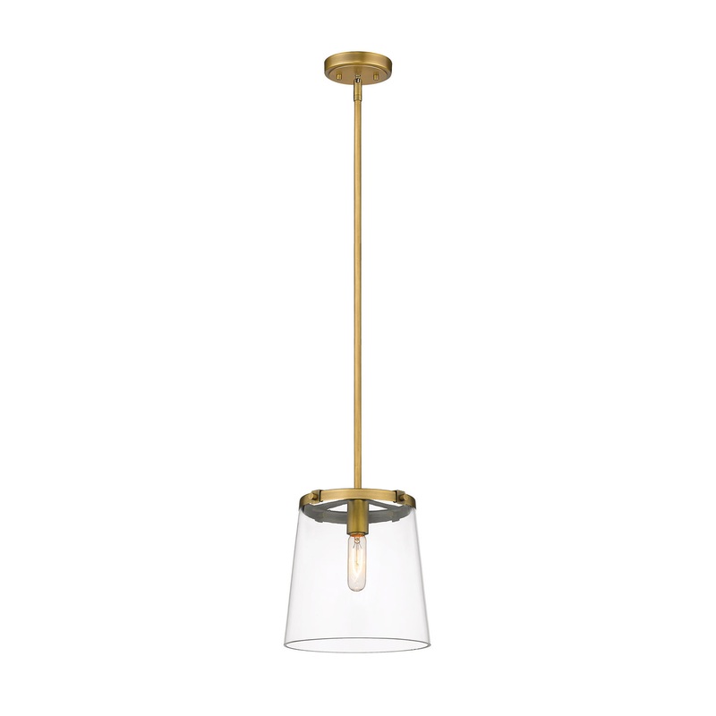 Z-Lite 3032P10-RB Callista One Light Pendant, Rubbed Brass