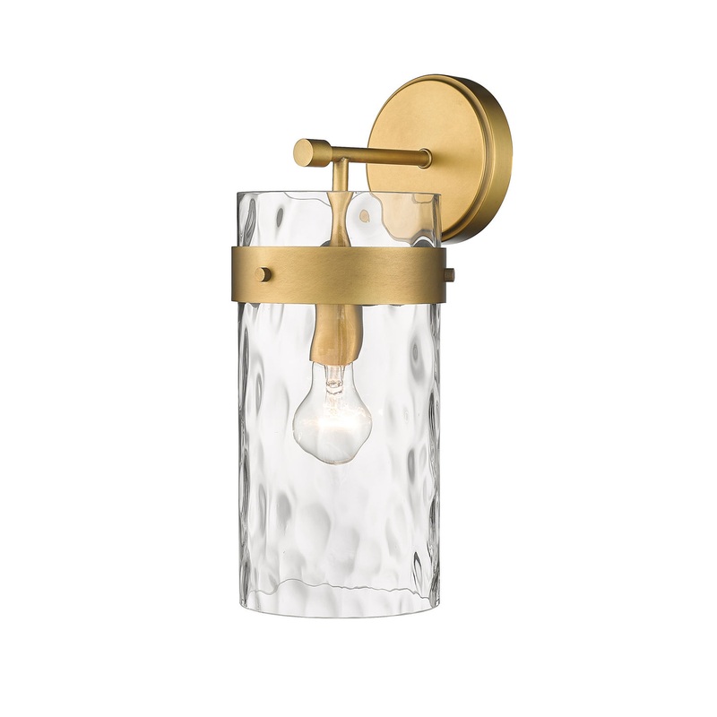 Z-Lite 3035-1SL-RB Fontaine One Light Wall Sconce, Rubbed Brass