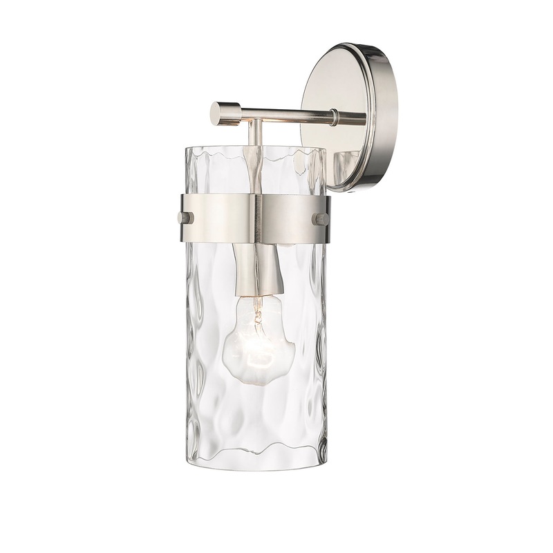 Z-Lite 3035-1SS-PN Fontaine One Light Wall Sconce, Polished Nickel