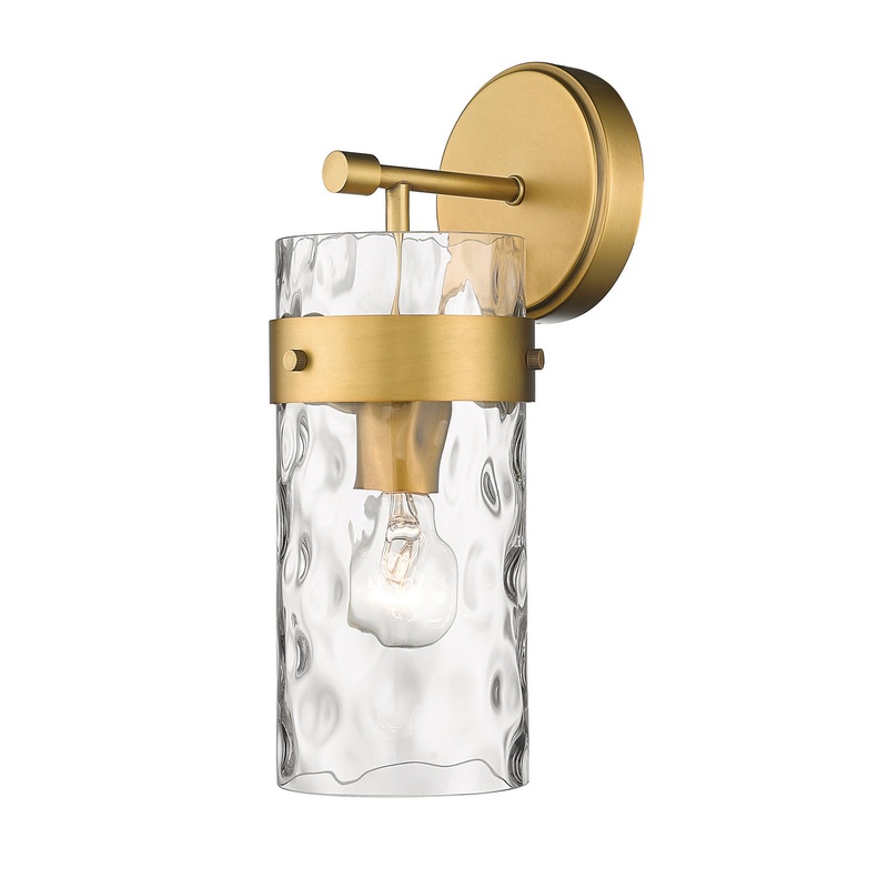 Z-Lite 3035-1SS-RB Fontaine One Light Wall Sconce, Rubbed Brass