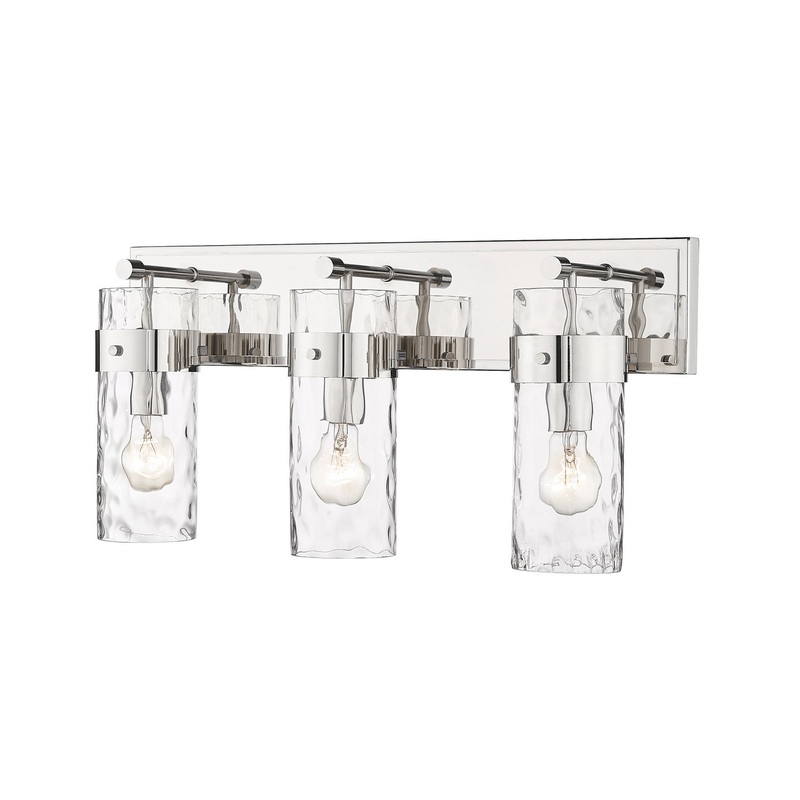 Z-Lite 3035-3V-PN Fontaine Three Light Vanity, Polished Nickel